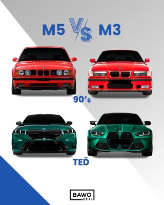 E34 a E36 - jednoduchá, poctivá auta devadesátek G90 a G80 - dnešní výkon, technologie a úplně jiný svět Dvě jiné...